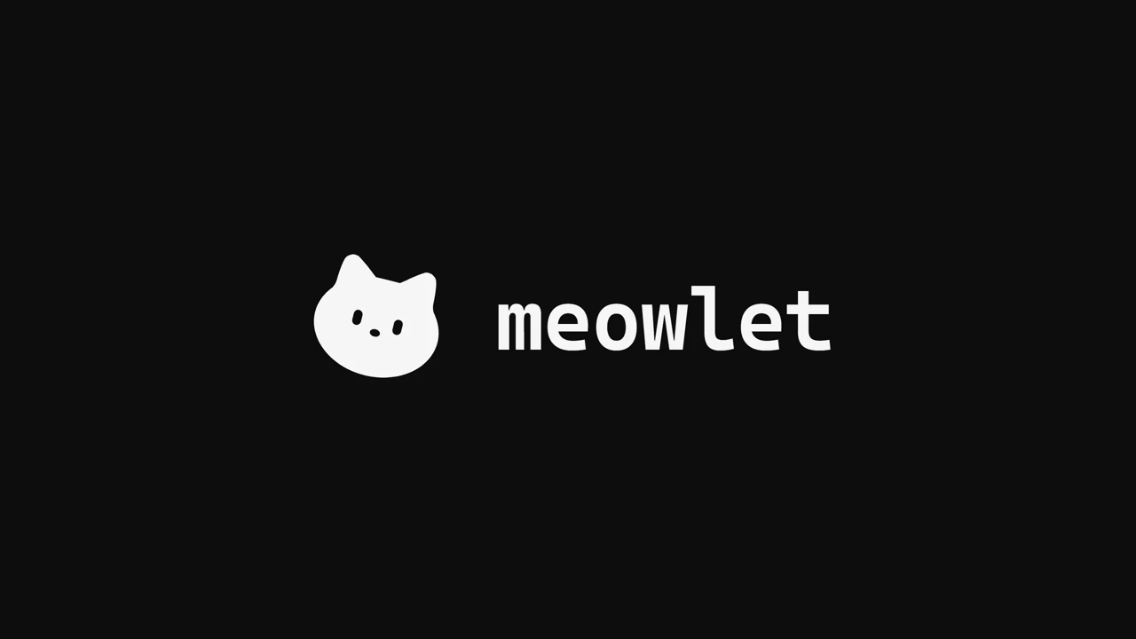 Meowlet logo, the cat mascot beside the wordmark
